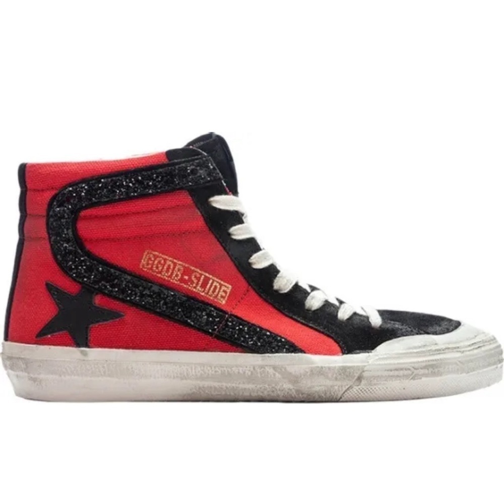 Golden Goose Wmns Slide Sneaker 'Penstar - Red Black - Picture 4 of 6